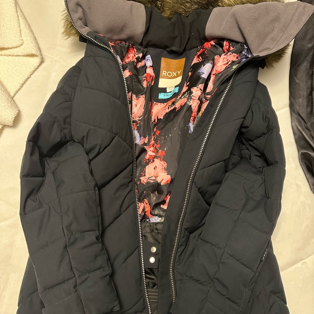 Roxy Dry-Fit Reversible Puffer Snow Coat S Small